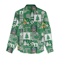 Norfolk Island Meri Krismas Women Casual Shirt Pacific Patchwork Xmas Vibes - Polynesian Pride