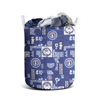 Northern Mariana Islands Magof Nochebuena Laundry Basket Pacific Patchwork Xmas Vibes LT9 - Polynesian Pride