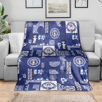 Northern Mariana Islands Magof Nochebuena Blanket Pacific Patchwork Xmas Vibes - Polynesian Pride