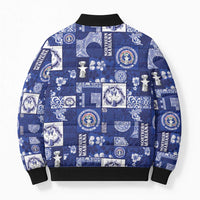 Northern Mariana Islands Magof Nochebuena Bomber Puffer Jacket Pacific Patchwork Xmas Vibes LT9 - Polynesian Pride