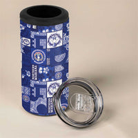 Northern Mariana Islands Magof Nochebuena 4 in 1 Can Cooler Tumbler Pacific Patchwork Xmas Vibes - Polynesian Pride