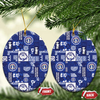 Northern Mariana Islands Magof Nochebuena Ceramic Ornament Pacific Patchwork Xmas Vibes - Polynesian Pride