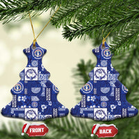 Northern Mariana Islands Magof Nochebuena Ceramic Ornament Pacific Patchwork Xmas Vibes - Polynesian Pride