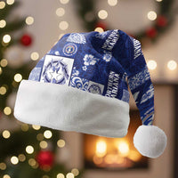 Northern Mariana Islands Magof Nochebuena Christmas Santa Hat Pacific Patchwork Xmas Vibes - Polynesian Pride