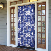 Northern Mariana Islands Magof Nochebuena Door Cover Pacific Patchwork Xmas Vibes LT9 - Polynesian Pride