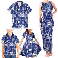 Northern Mariana Islands Magof Nochebuena Family Matching Tank Maxi Dress and Hawaiian Shirt Pacific Patchwork Xmas Vibes - Polynesian Pride