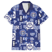 Northern Mariana Islands Magof Nochebuena Hawaiian Shirt Pacific Patchwork Xmas Vibes LT9 Blue - Polynesian Pride
