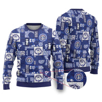 Northern Mariana Islands Magof Nochebuena Ugly Christmas Sweater Pacific Patchwork Xmas Vibes - Polynesian Pride