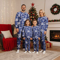 Northern Mariana Islands Magof Nochebuena Christmas Pajama Set Pacific Patchwork Xmas Vibes - Polynesian Pride
