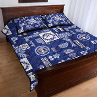 Northern Mariana Islands Magof Nochebuena Quilt Bed Set Pacific Patchwork Xmas Vibes - Polynesian Pride