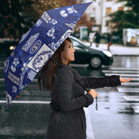 Northern Mariana Islands Magof Nochebuena Umbrella Pacific Patchwork Xmas Vibes LT9 - Polynesian Pride