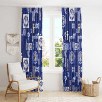 Northern Mariana Islands Magof Nochebuena Window Curtain Pacific Patchwork Xmas Vibes LT9 - Polynesian Pride
