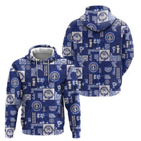 Northern Mariana Islands Magof Nochebuena Zip Hoodie Pacific Patchwork Xmas Vibes LT9 - Polynesian Pride