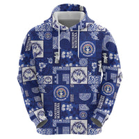 Northern Mariana Islands Magof Nochebuena Zip Hoodie Pacific Patchwork Xmas Vibes LT9 - Polynesian Pride