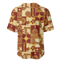 Rotuma Faiakse'ea 'e Kirisimasi Baseball Jersey Pacific Patchwork Xmas Vibes - Polynesian Pride