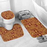 Rotuma Faiakse'ea 'e Kirisimasi Bathroom Set Pacific Patchwork Xmas Vibes LT9 Mat Set Only (3 pcs) One Size Red - Polynesian Pride