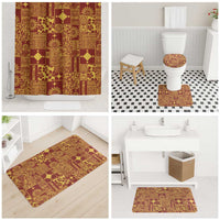 Rotuma Faiakse'ea 'e Kirisimasi Bathroom Set Pacific Patchwork Xmas Vibes LT9 - Polynesian Pride