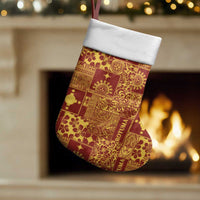 Rotuma Faiakse'ea 'e Kirisimasi Christmas Stocking Pacific Patchwork Xmas Vibes - Polynesian Pride