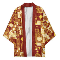 Rotuma Faiakse'ea 'e Kirisimasi Kimono Pacific Patchwork Xmas Vibes LT9 Unisex Red - Polynesian Pride