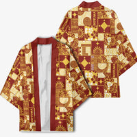 Rotuma Faiakse'ea 'e Kirisimasi Kimono Pacific Patchwork Xmas Vibes LT9 - Polynesian Pride
