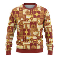 Rotuma Faiakse'ea 'e Kirisimasi Ugly Christmas Sweater Pacific Patchwork Xmas Vibes - Polynesian Pride