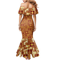 Rotuma Faiakse'ea 'e Kirisimasi Mermaid Dress Pacific Patchwork Xmas Vibes - Polynesian Pride