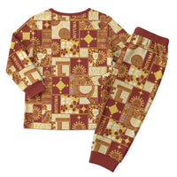 Rotuma Faiakse'ea 'e Kirisimasi Christmas Pajama Set Pacific Patchwork Xmas Vibes - Polynesian Pride