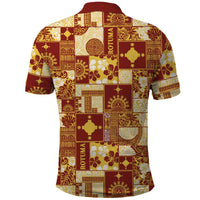 Rotuma Faiakse'ea 'e Kirisimasi Polo Shirt Pacific Patchwork Xmas Vibes - Polynesian Pride