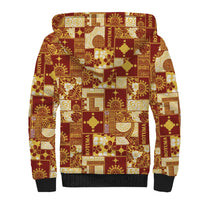 Rotuma Faiakse'ea 'e Kirisimasi Sherpa Hoodie Pacific Patchwork Xmas Vibes LT9 - Polynesian Pride
