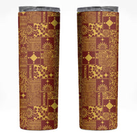 Rotuma Faiakse'ea 'e Kirisimasi Skinny Tumbler Pacific Patchwork Xmas Vibes - Polynesian Pride
