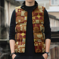 Rotuma Faiakse'ea 'e Kirisimasi Sleeveless Puffer Jacket Pacific Patchwork Xmas Vibes LT9 - Polynesian Pride