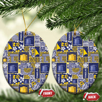 Tokelau Manuia te Kilihimahi Ceramic Ornament Pacific Patchwork Xmas Vibes - Polynesian Pride