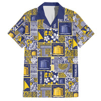 Tokelau Manuia te Kilihimahi Hawaiian Shirt Pacific Patchwork Xmas Vibes LT9 Blue - Polynesian Pride