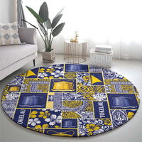 Tokelau Manuia te Kilihimahi Round Carpet Pacific Patchwork Xmas Vibes - Polynesian Pride