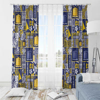 Tokelau Manuia te Kilihimahi Window Curtain Pacific Patchwork Xmas Vibes LT9 - Polynesian Pride