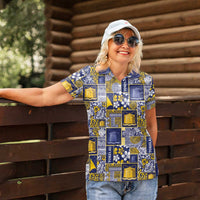 Tokelau Manuia te Kilihimahi Women Polo Shirt Pacific Patchwork Xmas Vibes LT9 - Polynesian Pride