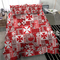 Wallis Et Futuna Kilisimasi Fiefia Bedding Set Pacific Patchwork Xmas Vibes - Polynesian Pride