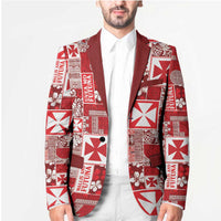 Wallis Et Futuna Kilisimasi Fiefia Blazer Pacific Patchwork Xmas Vibes LT9 - Polynesian Pride
