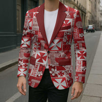 Wallis Et Futuna Kilisimasi Fiefia Blazer Pacific Patchwork Xmas Vibes LT9 - Polynesian Pride