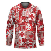 Wallis Et Futuna Kilisimasi Fiefia Hockey Jersey Pacific Patchwork Xmas Vibes - Polynesian Pride