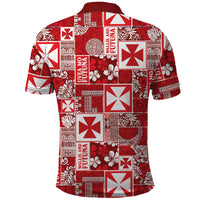 Wallis Et Futuna Kilisimasi Fiefia Polo Shirt Pacific Patchwork Xmas Vibes - Polynesian Pride