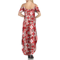Wallis Et Futuna Kilisimasi Fiefia Summer Maxi Dress Pacific Patchwork Xmas Vibes LT9 - Polynesian Pride