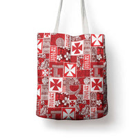 Wallis Et Futuna Kilisimasi Fiefia Tote Bag Pacific Patchwork Xmas Vibes - Polynesian Pride