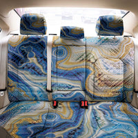 Polynesian Tribal Tattoo Back Car Seat Cover Swirling Ocean Marble Pattern