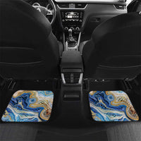 Polynesian Tribal Tattoo Car Mats Swirling Ocean Marble Pattern