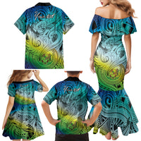Personalised Aloha King Kamehameha Spirits Family Matching Mermaid Dress and Hawaiian Shirt Art Special LT9 - Polynesian Pride