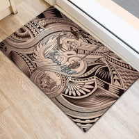 Personalised Aloha King Kamehameha Spirits Rubber Doormat Beige Special