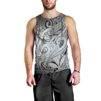 Personalised Aloha King Kamehameha Spirits Men Tank Top Grey Special LT9 - Polynesian Pride