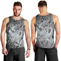 Personalised Aloha King Kamehameha Spirits Men Tank Top Grey Special LT9 - Polynesian Pride