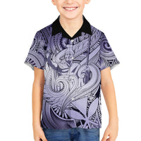 Personalised Aloha King Kamehameha Spirits Hawaiian Shirt Violet Special LT9 - Polynesian Pride